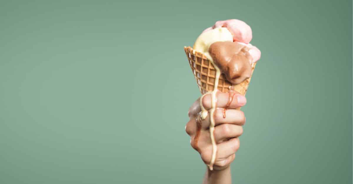 an ice cream representing data melting