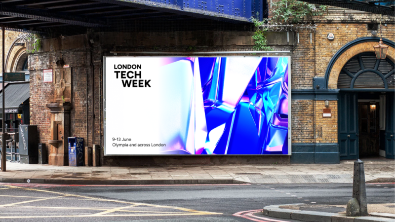 Street Poster with London Tech Week visual theme